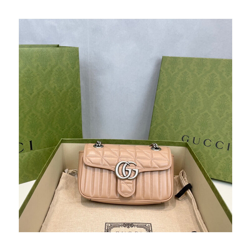 Gucci GG Marmont Mini Shoulder Bag Beige