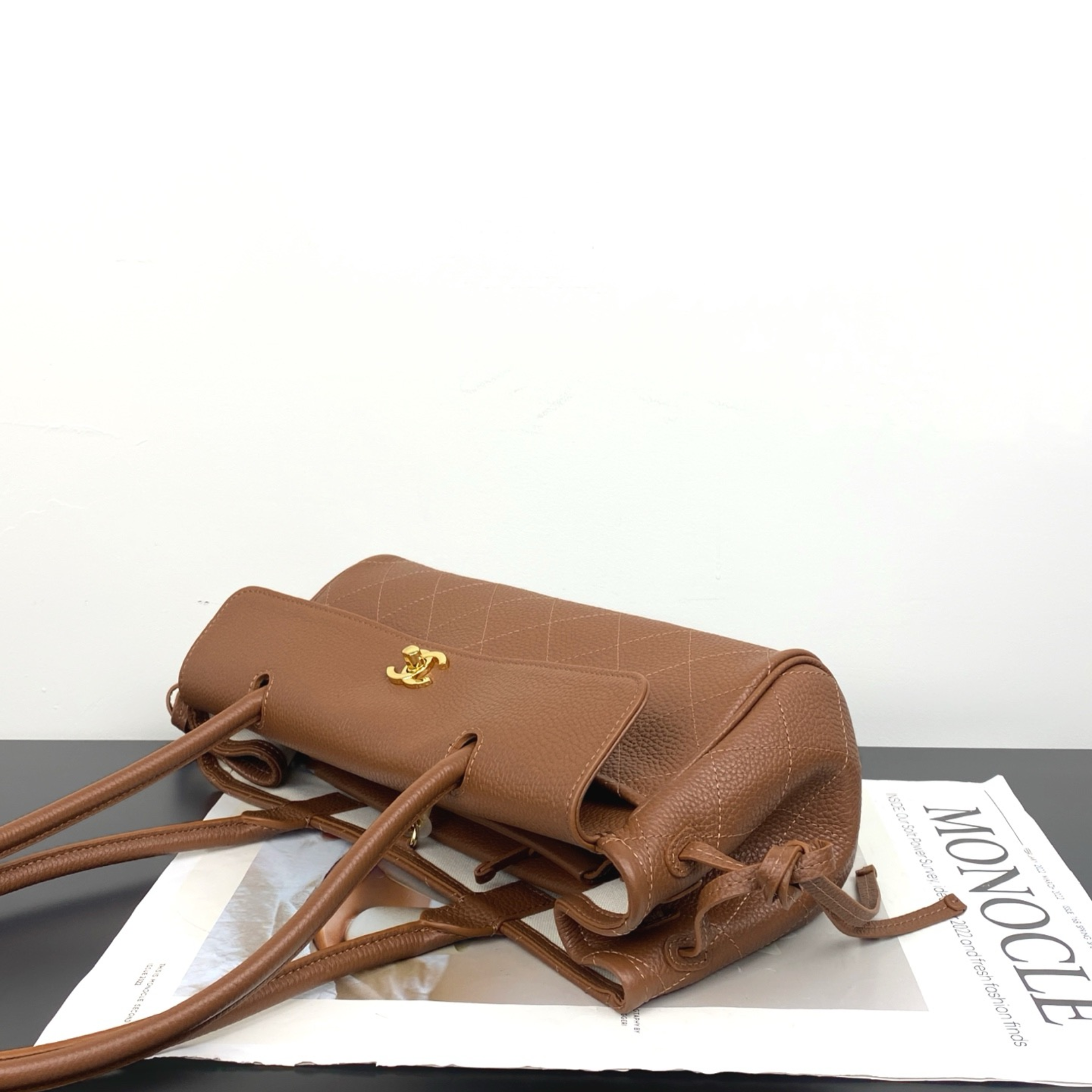 Chanel Urban Essential Tote Light Brown Caviar Gold Hardware 30cm/11.8in