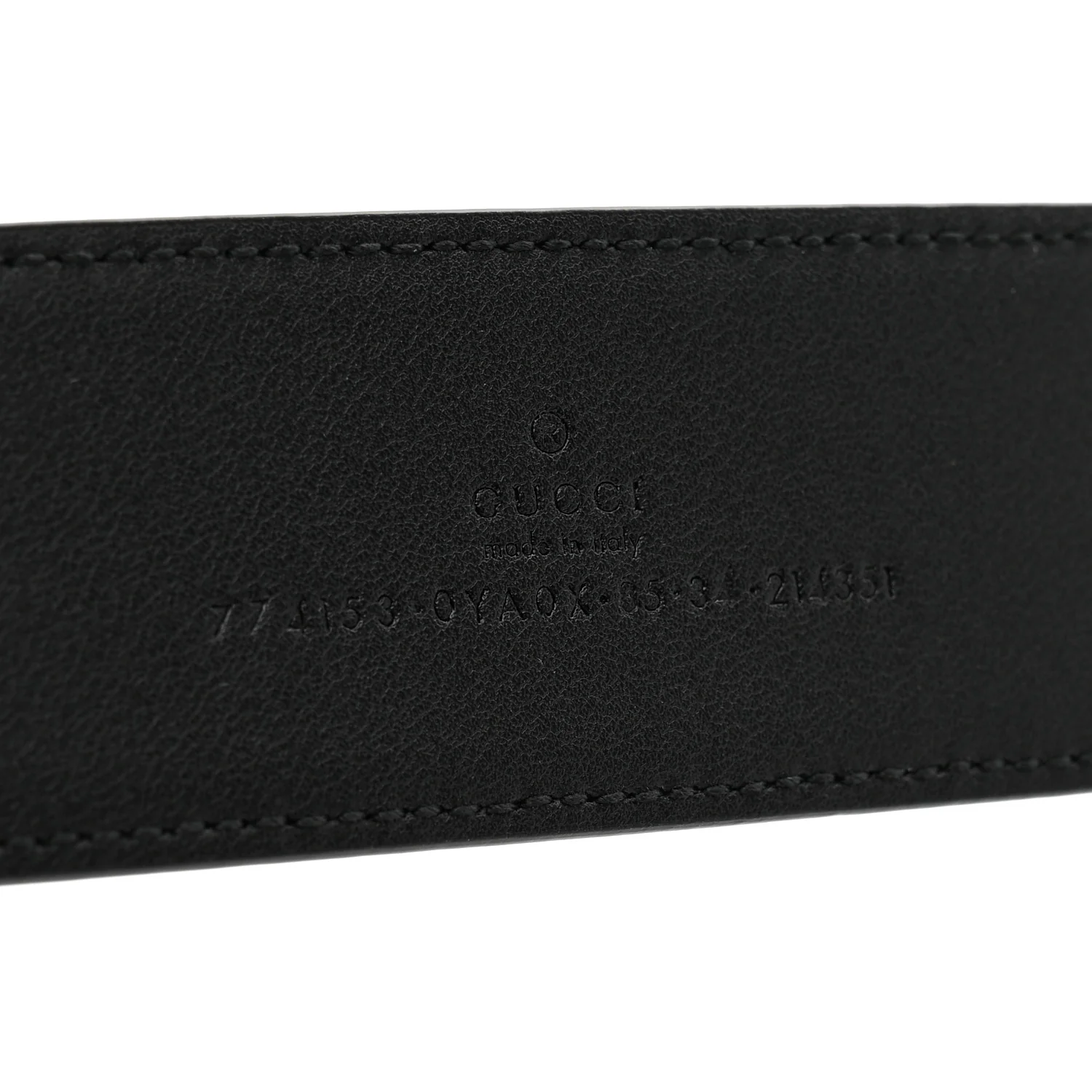 Plutone Calfskin Interlocking G 40mm Belt 85 34 Black