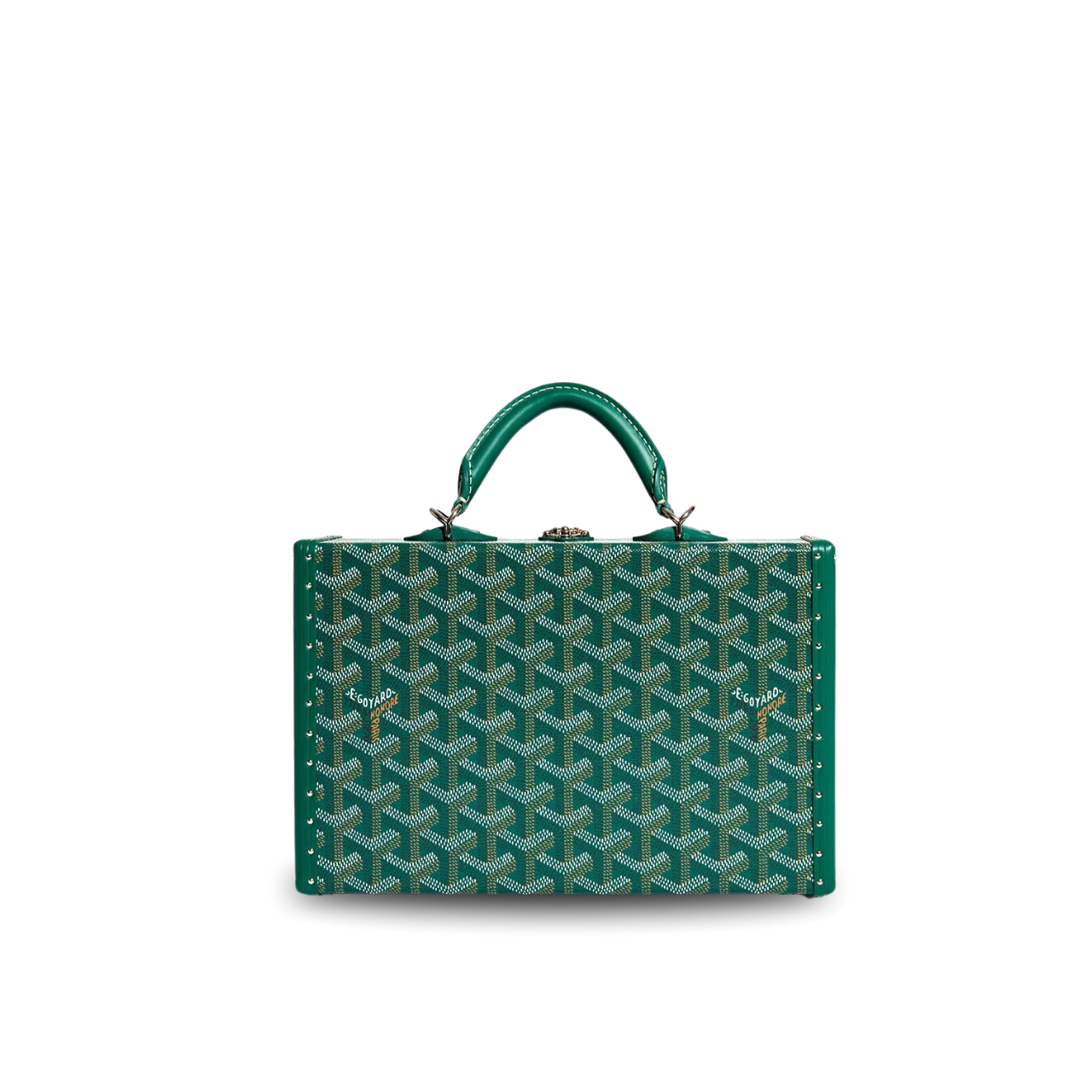 Goyard Grand Hôtel Trunk Bag 24.5cm Green Goyardine Canvas And Calfskin