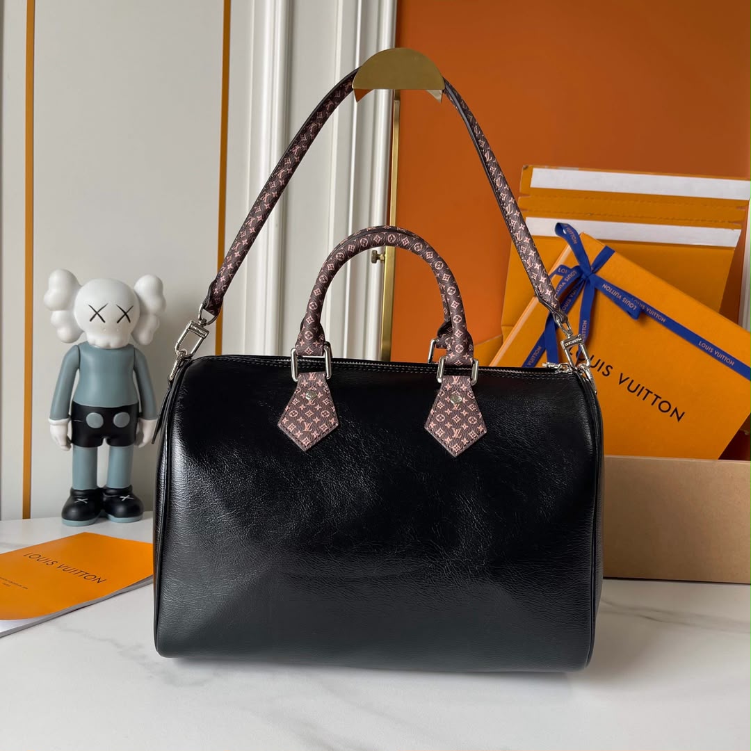 Louis Vuitton Speedy Soft 30 Bag Black LV Vibe M29419