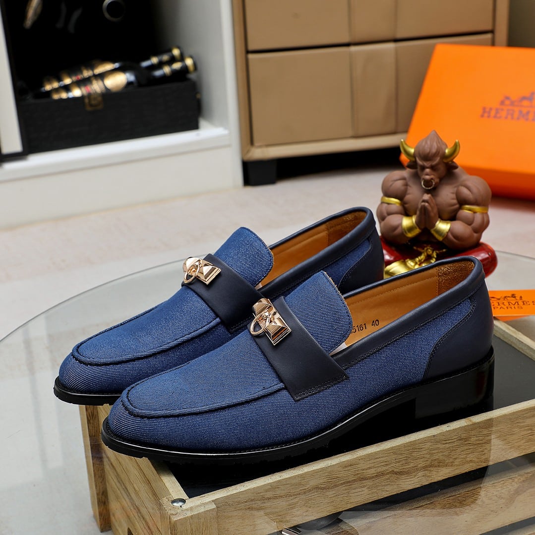 Hermes Blaise Loafer Blue