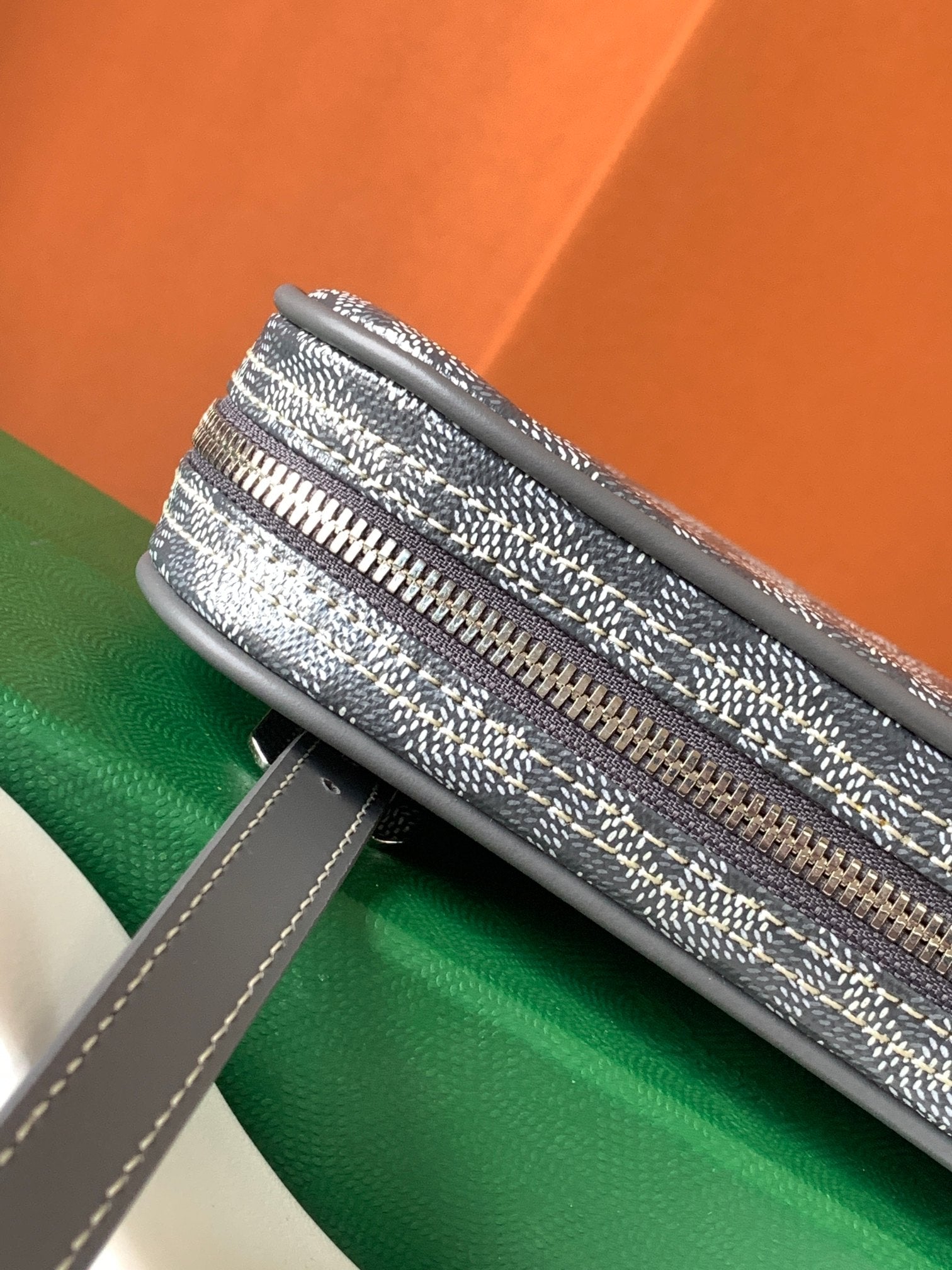 Goyard Yona Bag Coated MM 21Cm Grey Canvas