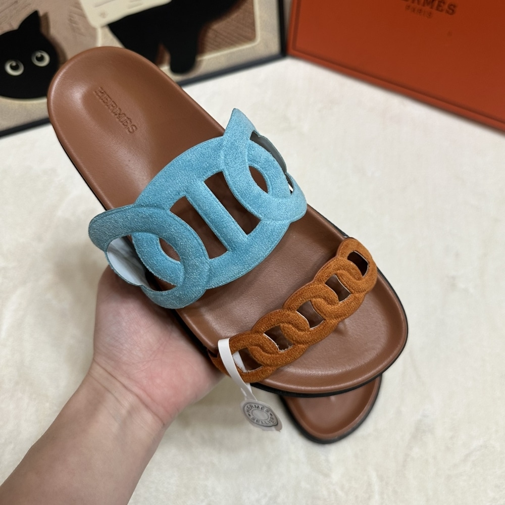 Hermes Extra Sandal Mineral Blue And Natural H222301Z 6H345