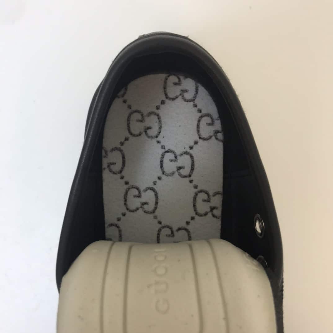 Gucci Women’S Leather Top Sneaker Black