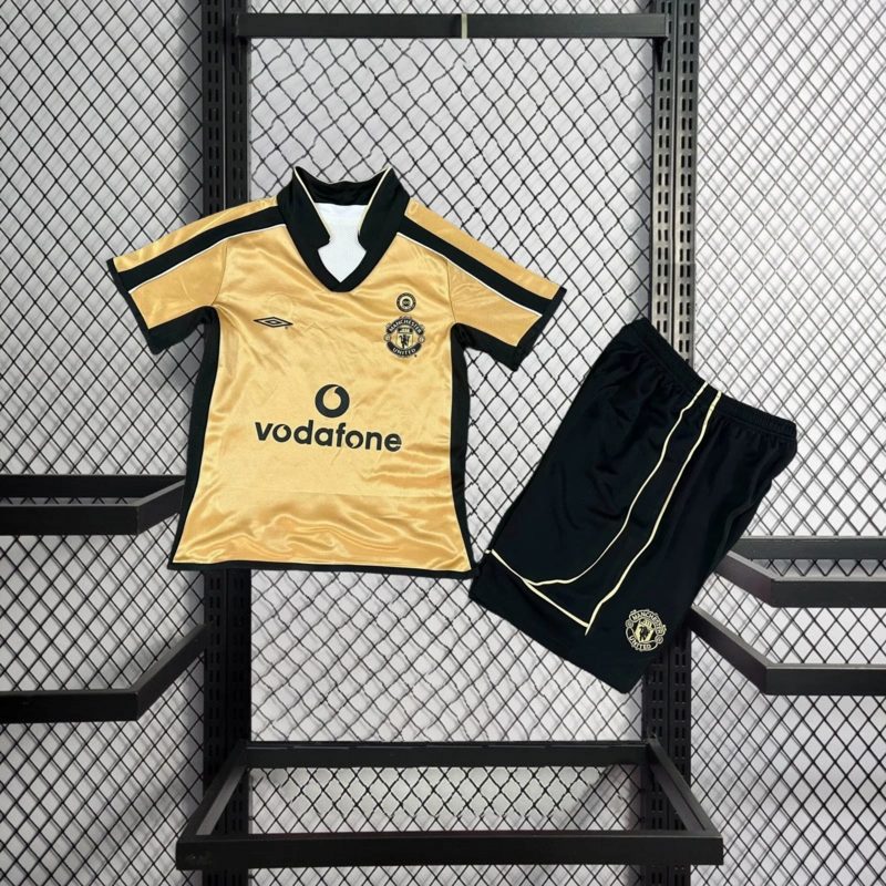 Retro KIDS 2001-02 KIDS Manchester United 100 year classic edition Football jersey retro