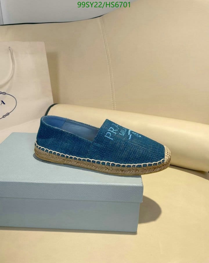 Prada Linen Espadrilles Blue 1S841M376F0013F020
