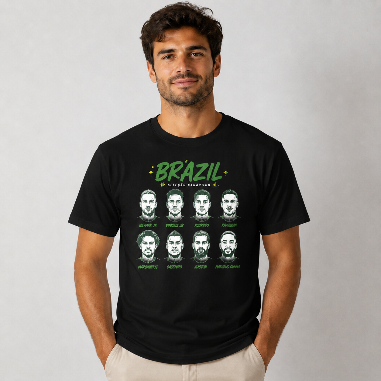 Brazilian Player Pure Cotton T-Shirt – Limited-Time Offer