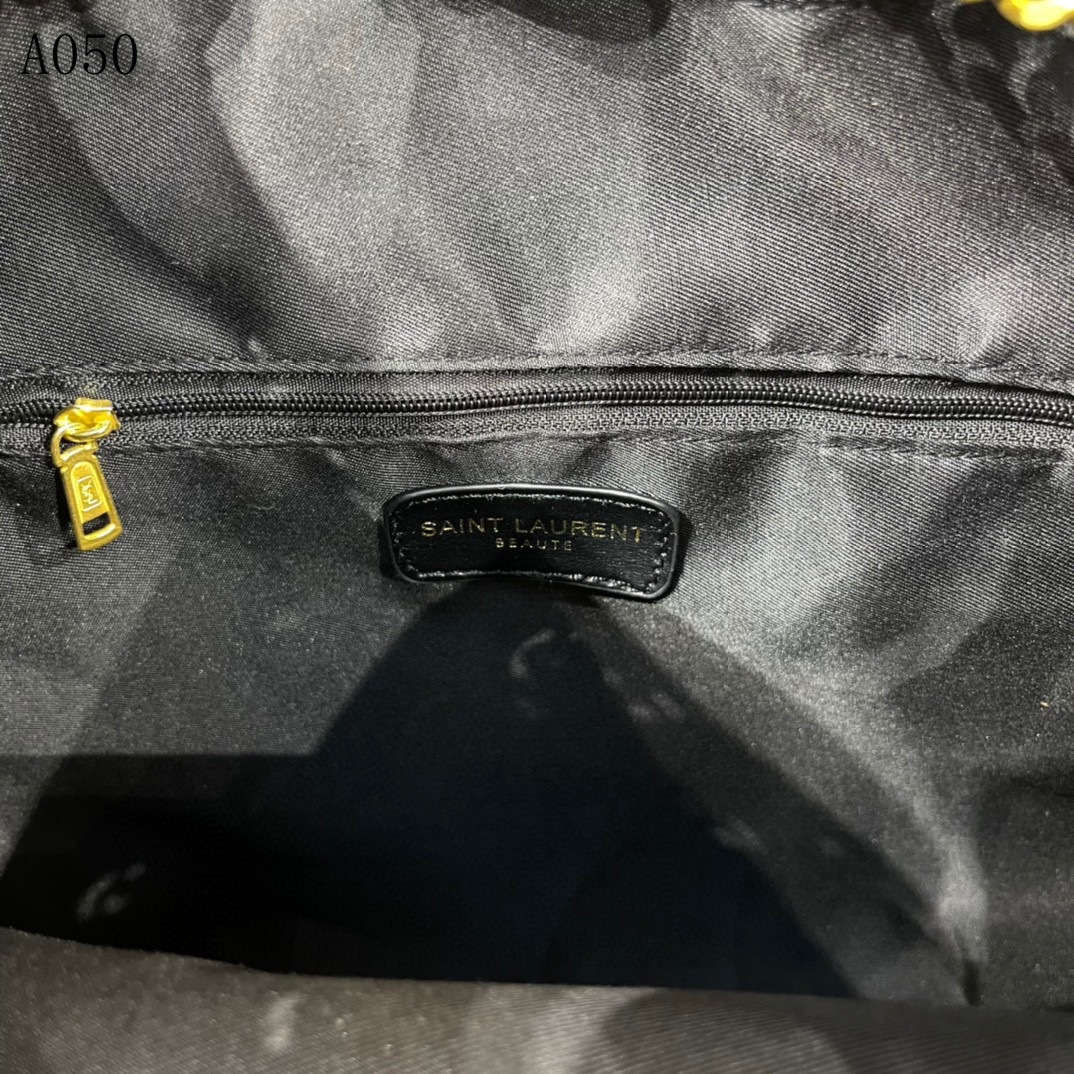 Saint Laurent Joe Backpack In Black Gold 29Cm