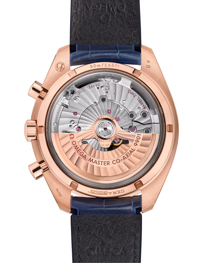 Omega Speedmaster Racing Blue Dial 44.25mm Sedna™ 18k Rose Gold Strap 329.53.44.51.03.001
