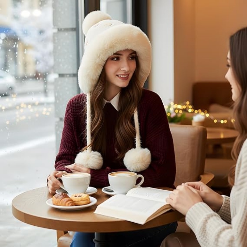 Women Winter Sherpa Beanie Hats