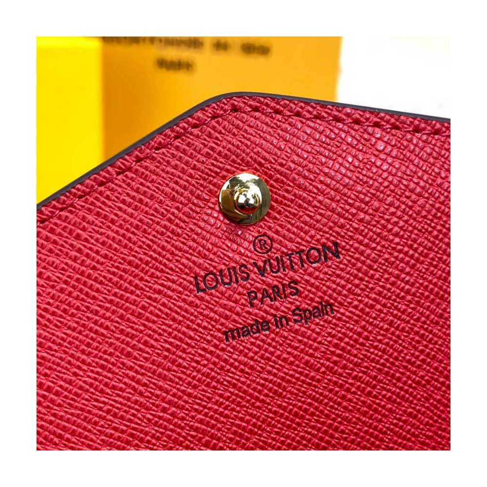 Louis Vuitton Monogram Cavas Sarah Wallet Red