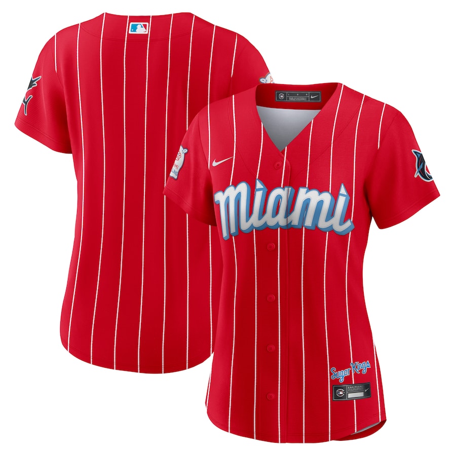 Miami Marlins Women's City Connect Jersey Red