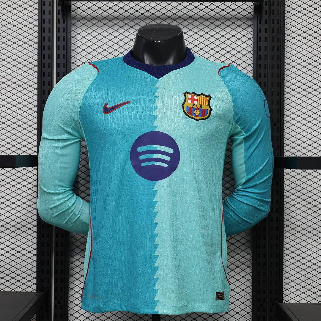 2026/27 La Liga Barcelona Team 3rd Away Football Jersey Player Version Long Sleeves - JerseyFun