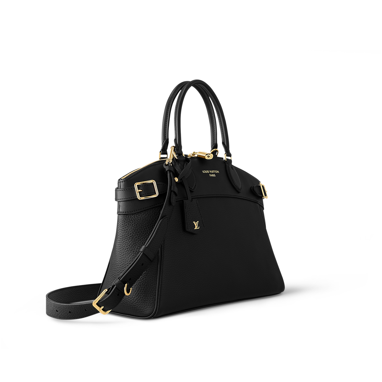 Louis Vuitton Lock It Vendôme Mm High End Leather Black 36cm M22914