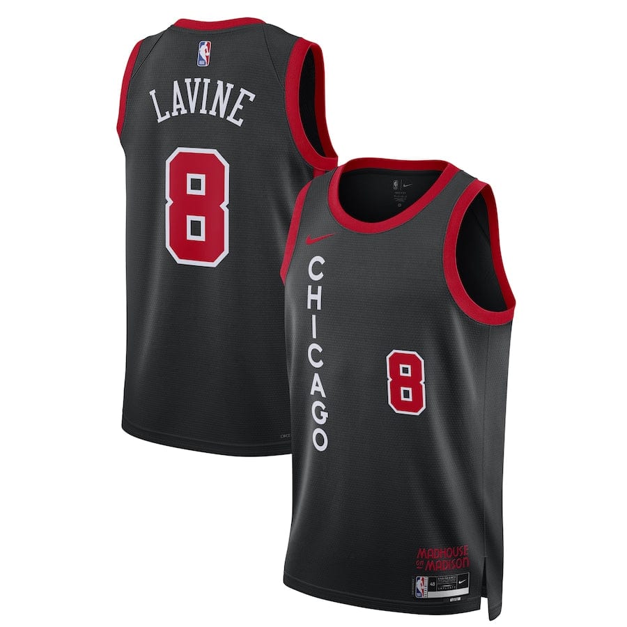 Chicago Bulls Zach LaVine Black 2023-2024 seasonJersey - City Edition