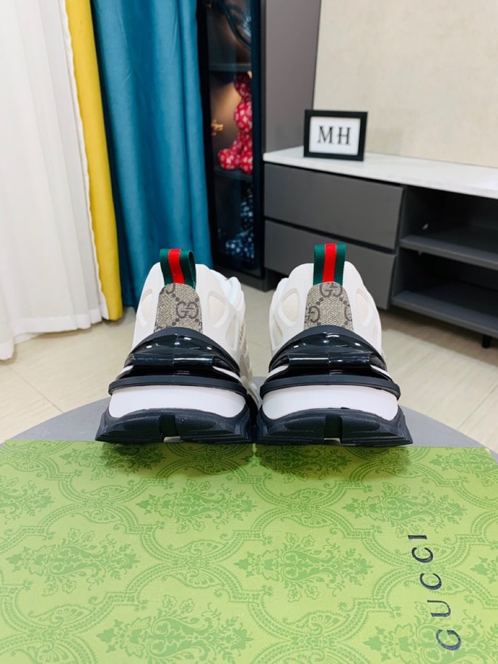 Gucci Gg Men?S Sneaker Rubber Leather White