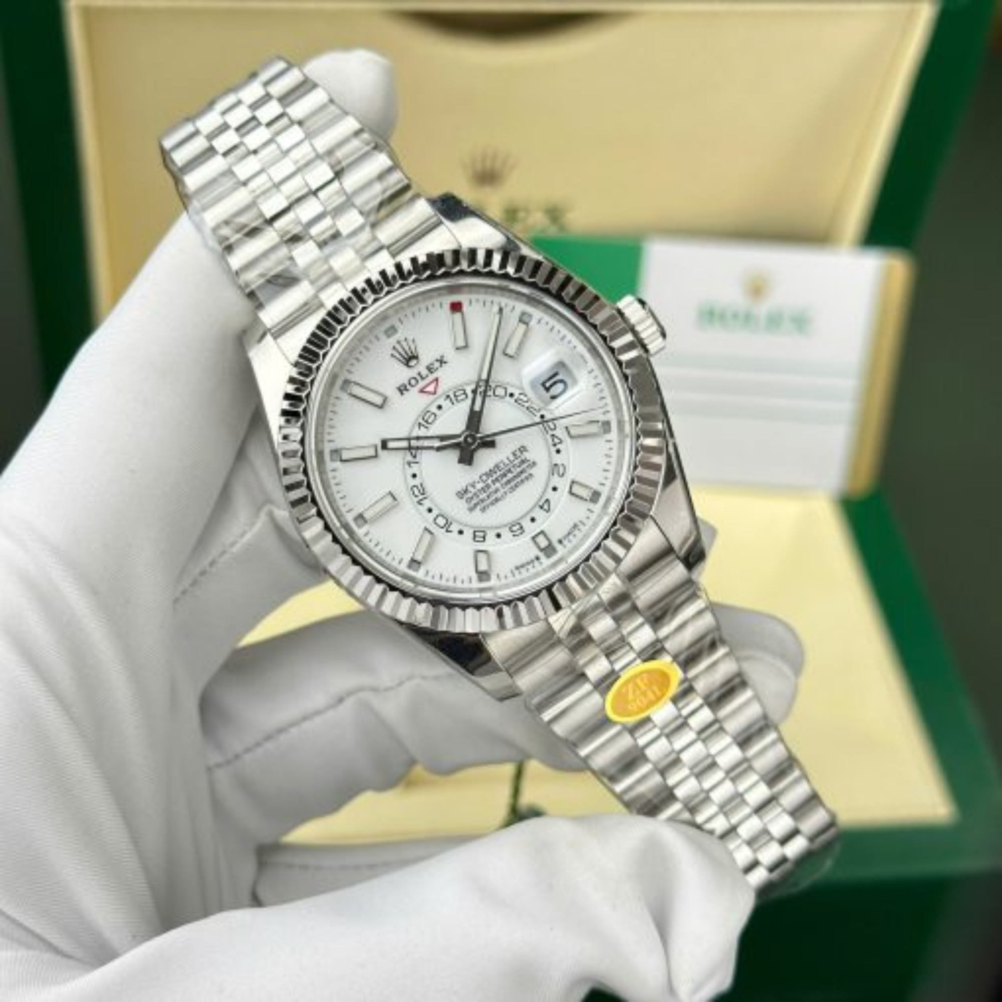 [SUPER CLONE] Rolex Sky-Dweller 42mm Steel White Dial Jubilee 336934-0004