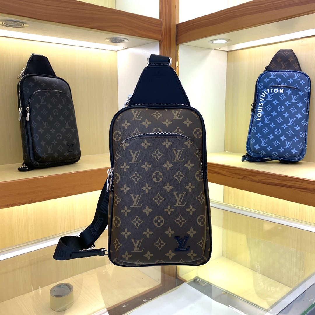 Louis Vuitton Avenue Slingbag Nm Monogram Macassar 31Cm M46327
