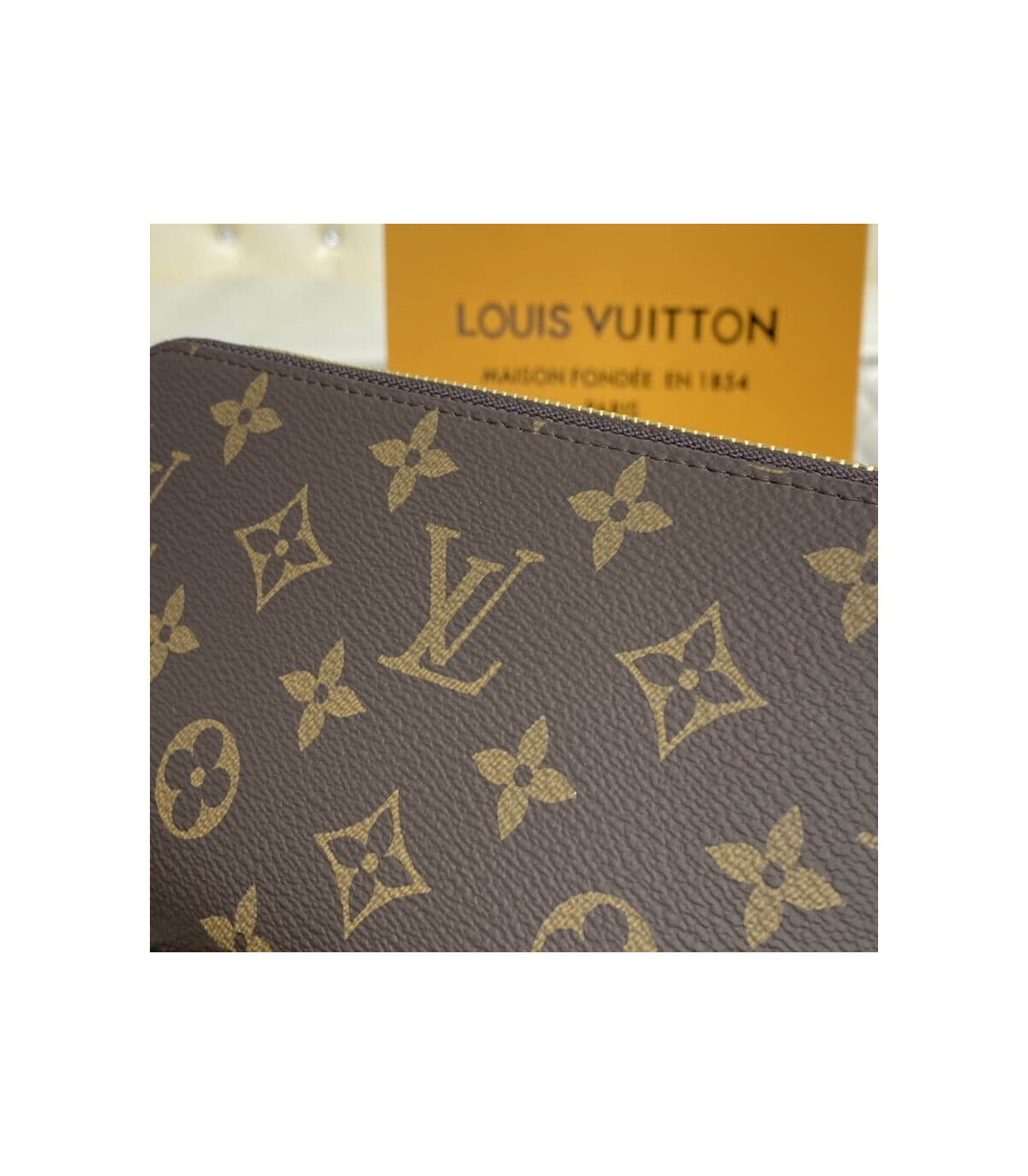 Louis Vuitton Monogram Zippy Wallet Brown