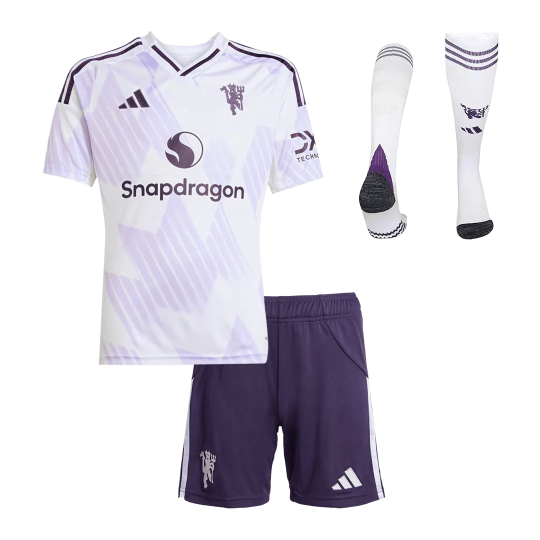 Manchester United Kid's Away Full Kit - Jersey+Shorts+Socks 2025/26