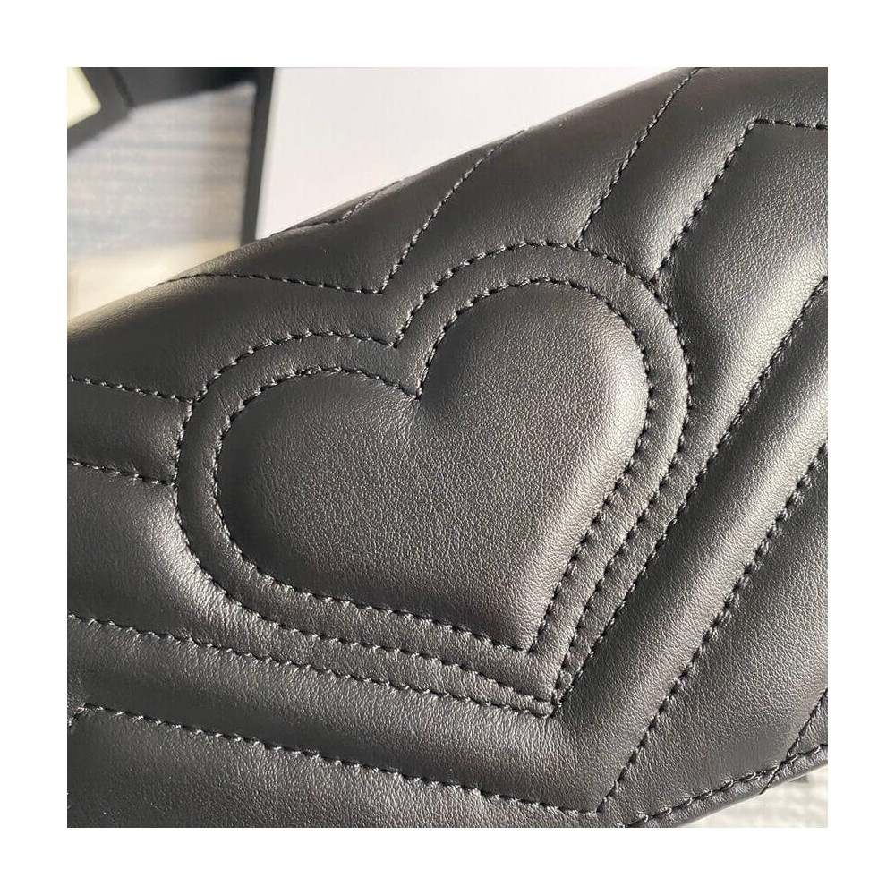 Gucci GG Marmont Mini Bag In Black Leather