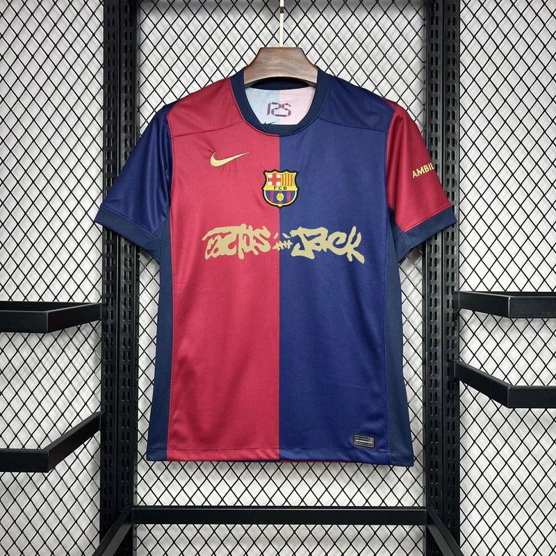 2024-25 Barcelona Travis Scott to feature on the Clásico jersey in conjunction with Spotify Football jersey