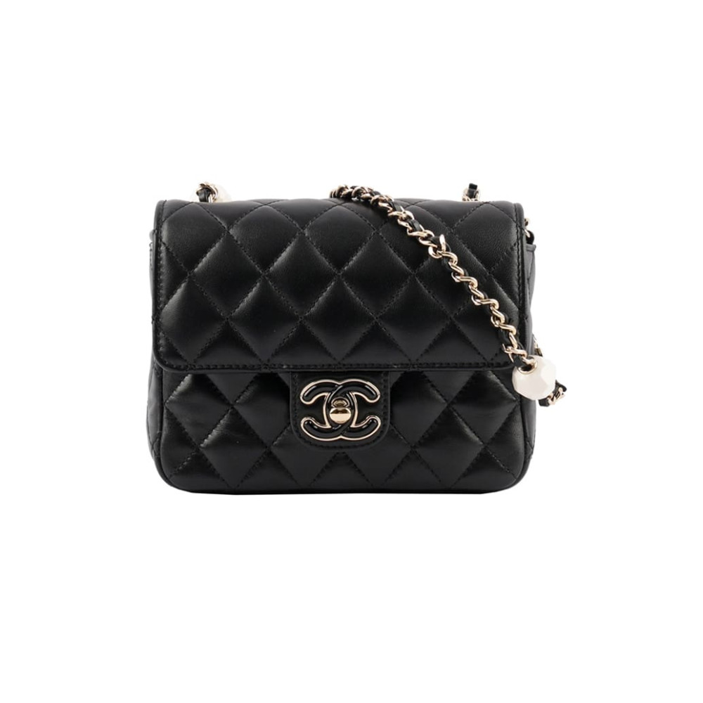 Chanel Mini Flap Bag in Black Lambskin