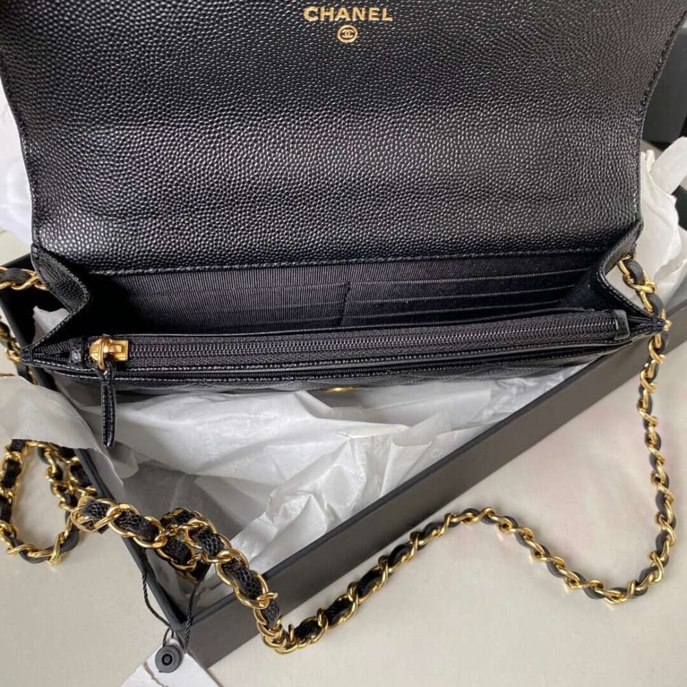 Chanel Grained Calfskin Wallet on Chain 19cm