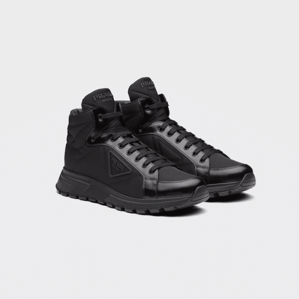 Prada Prax 01 Re-Nylon And Brushed Leather Sneakers Black 4T35923Lf5F0002