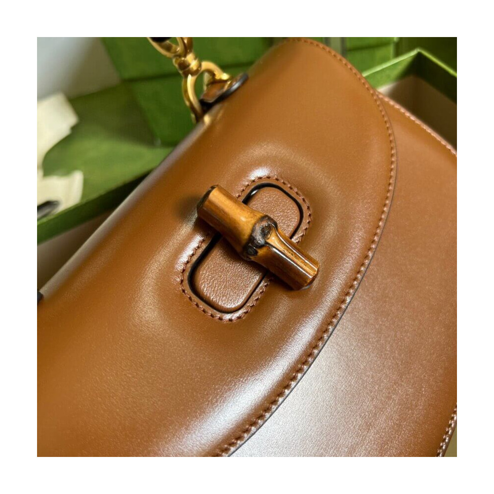 Gucci Small Top Handle Bag with Bamboo Cuir