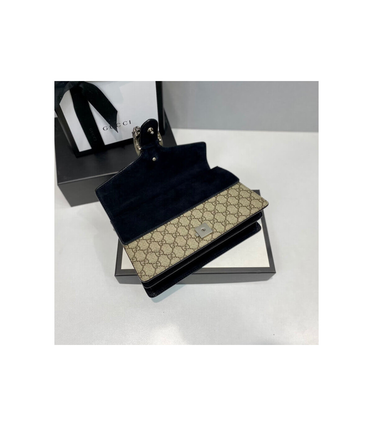 Gucci Dionysus Small GG Shoulder Bag Black
