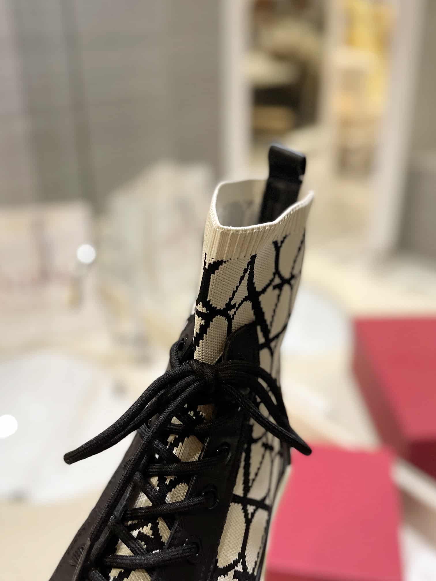 Valentino Garavani Toile Iconographe Socks Sneakers White