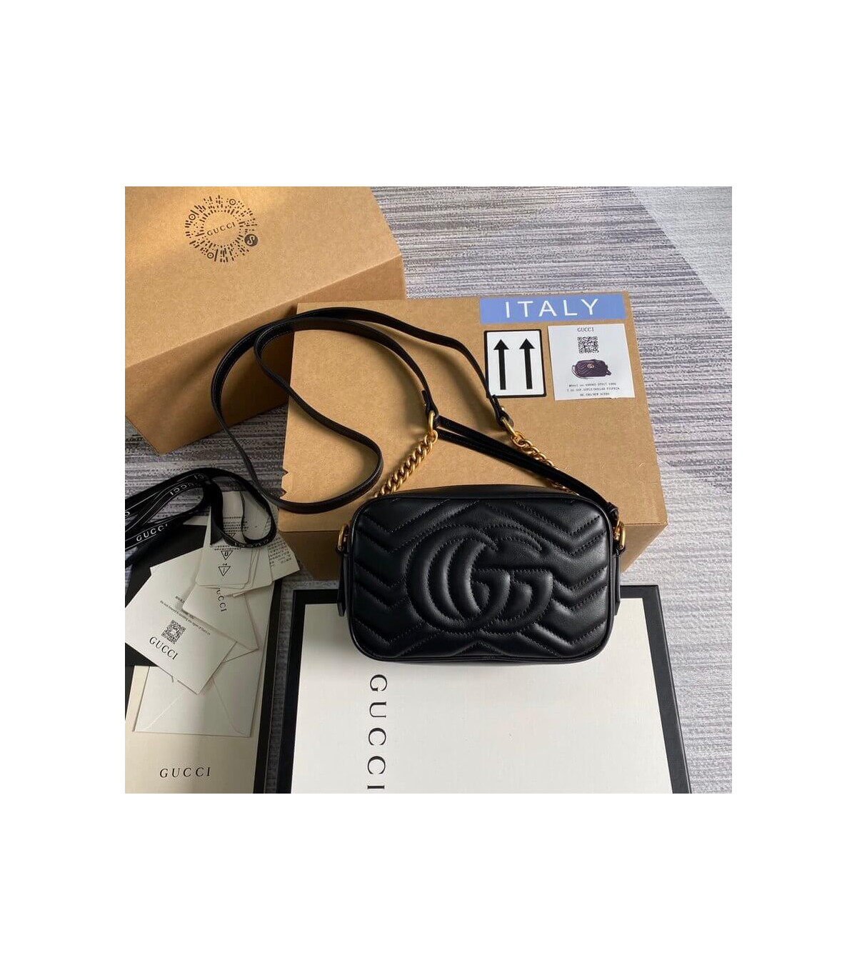 Gucci GG Marmont Matelasse Mini Bag Black