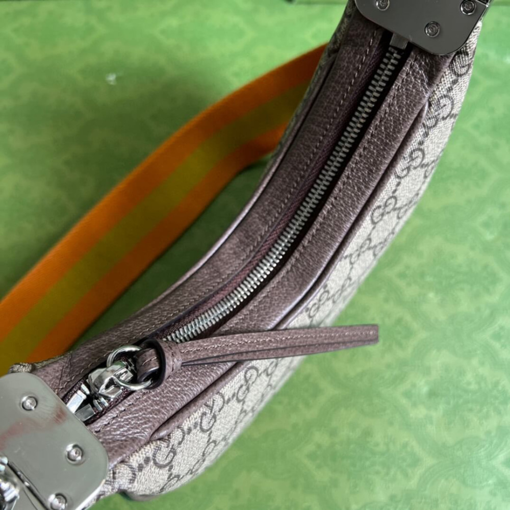 Gucci GG Supreme Attache Small Shoulder Bag Coffee