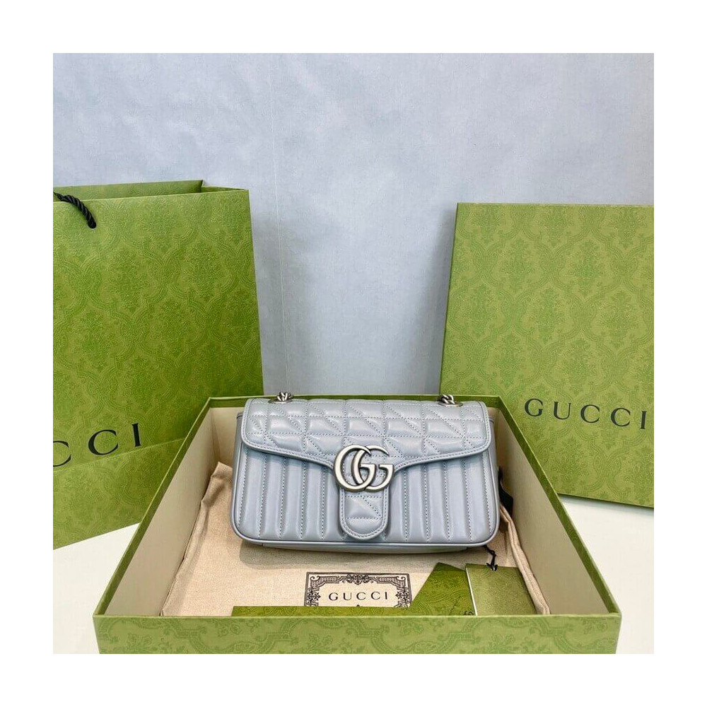 Gucci GG Marmont Small Shoulder Bag Grey