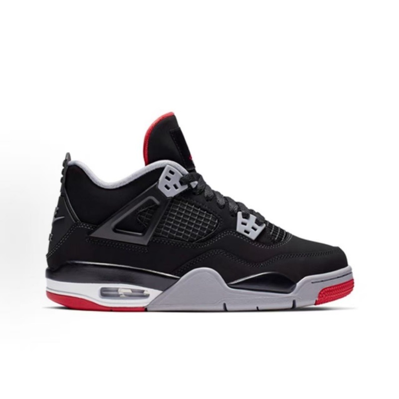 Air Jordan 4 Retro Bred for Woman and Man 36-47