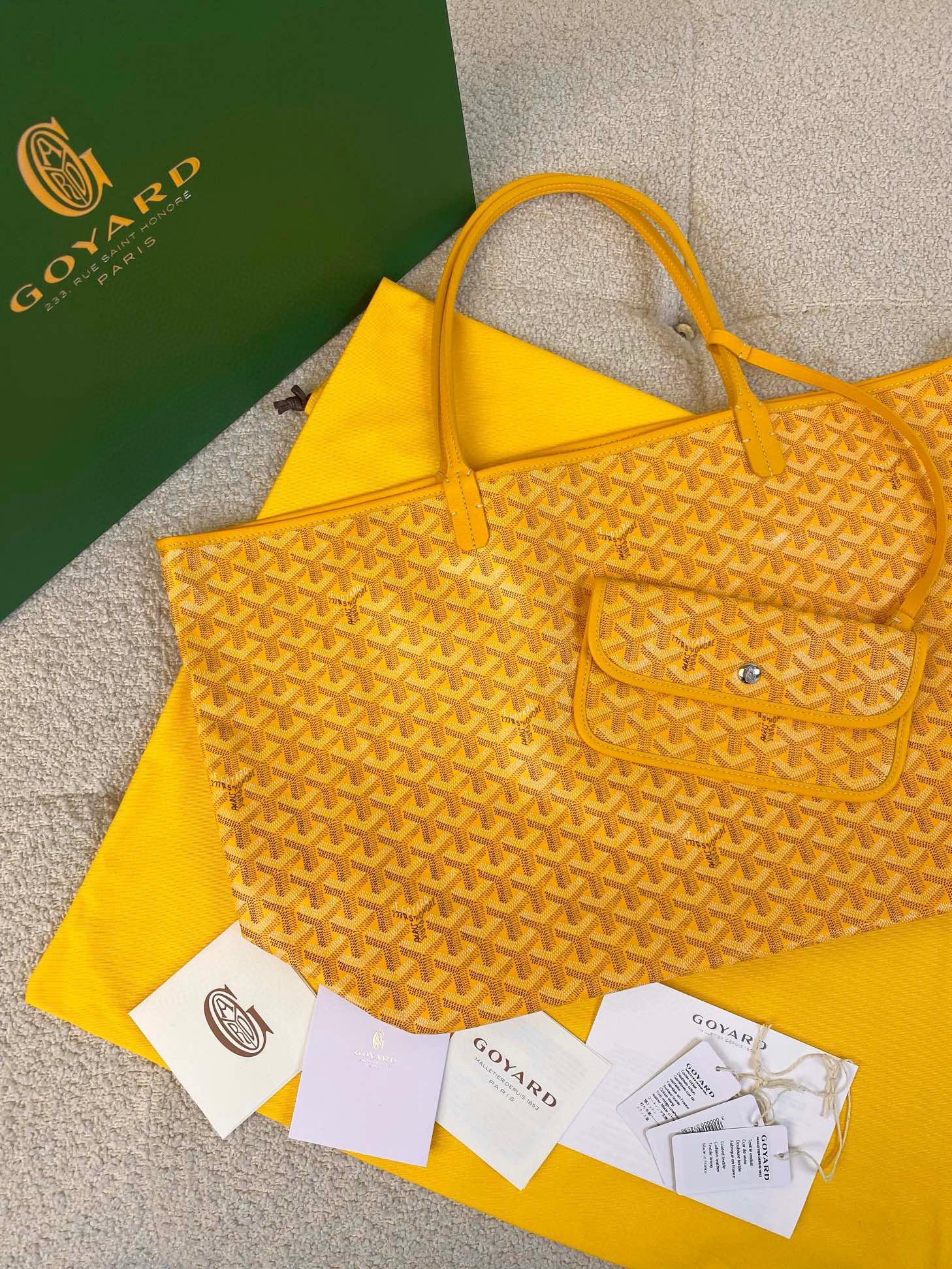 Goyard Saint Louis Gm 40Cm Yellow Canvas