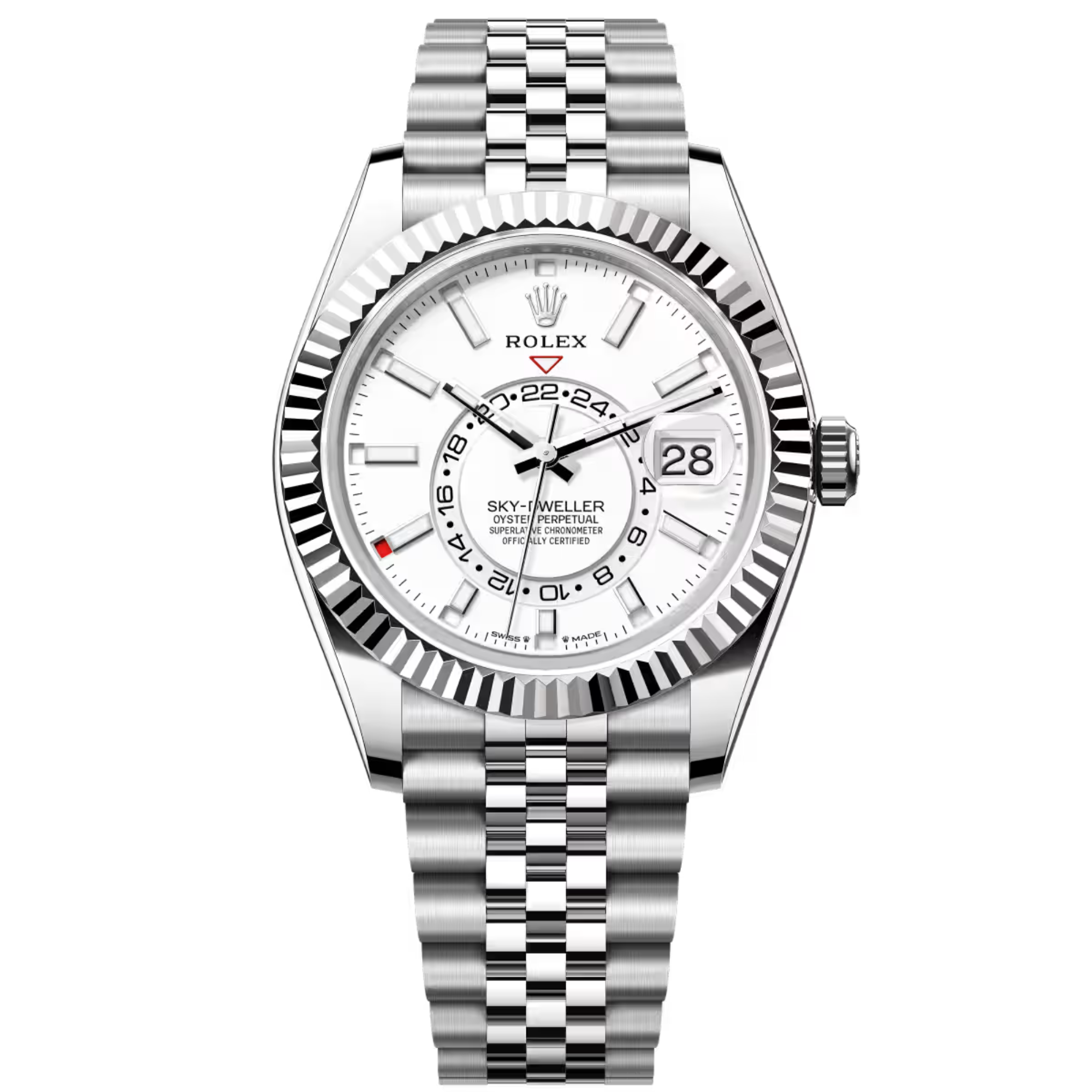 [SUPER CLONE] Rolex Sky-Dweller 42mm Steel White Dial Jubilee 336934-0004
