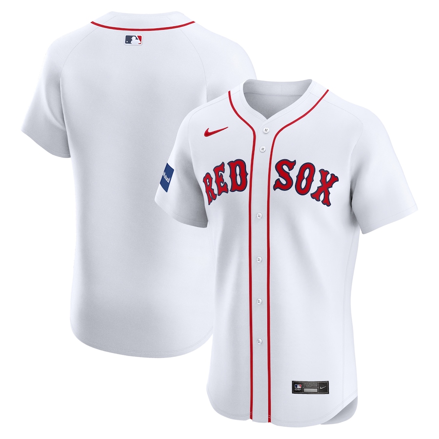 Boston Red Sox Home Elite Patch Jersey White