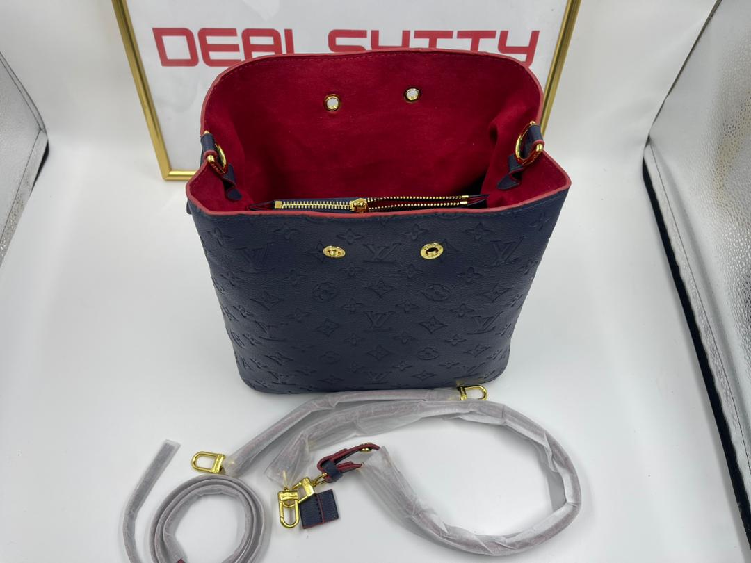 Louis Vuitton N Ono  Mm Bucket 26Cm Navy Blue