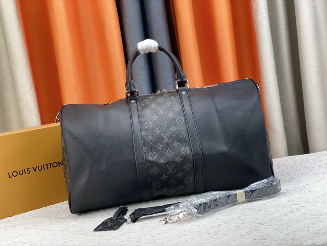 Louis Vuitton Keepall Bandouli Re 50Cm Black M59712