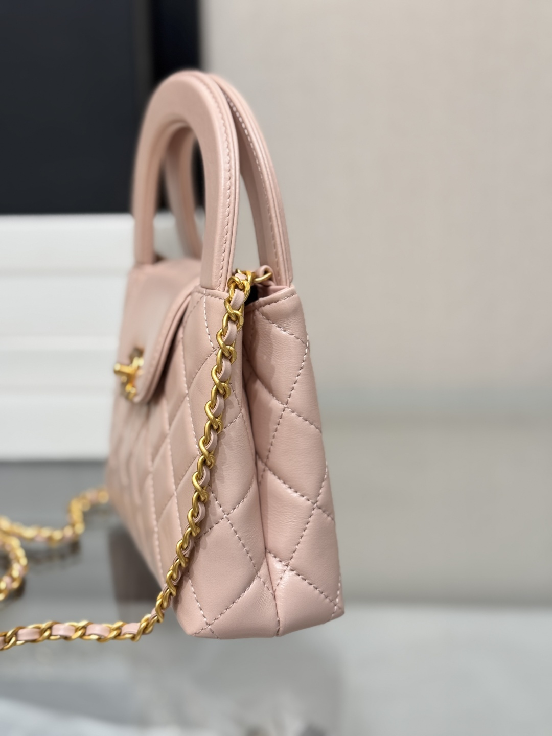 Mini Kelly Bag with Handle（Light Pink）