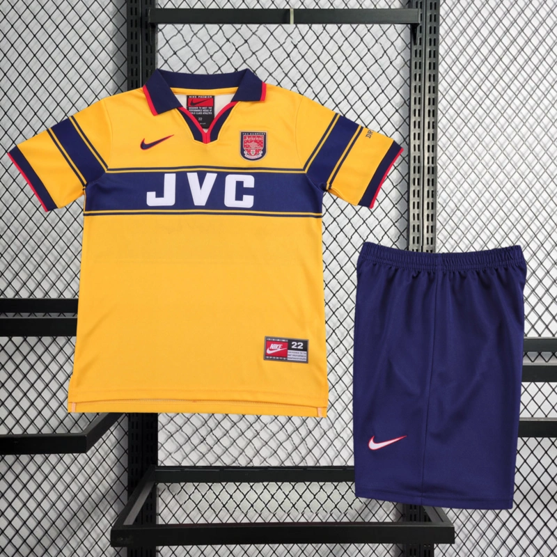Retro KIDS 1997-99 KIDS Arsenal away BERGKAMP ADAMS WRIGHT Football jersey retro