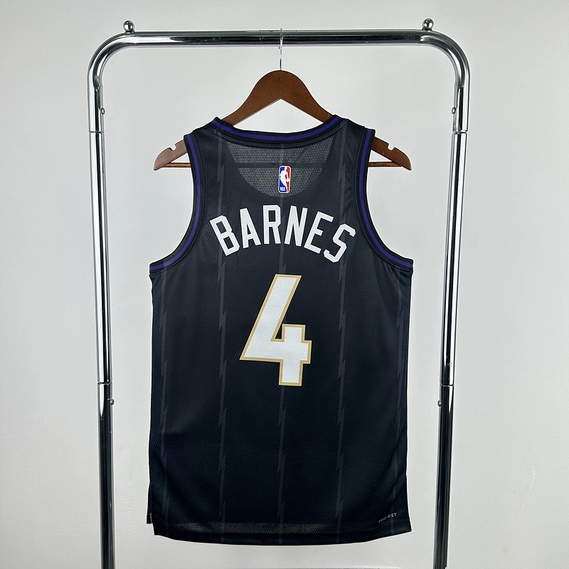 2025 NBA Toronto Raptors 4 BARNES Basketball Jersey