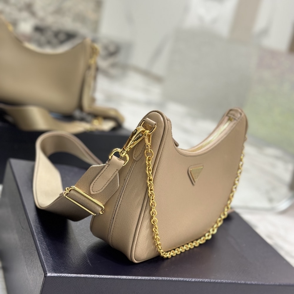 Prada Re Edition 2005 Re Nylon Bag Camel 22Cm