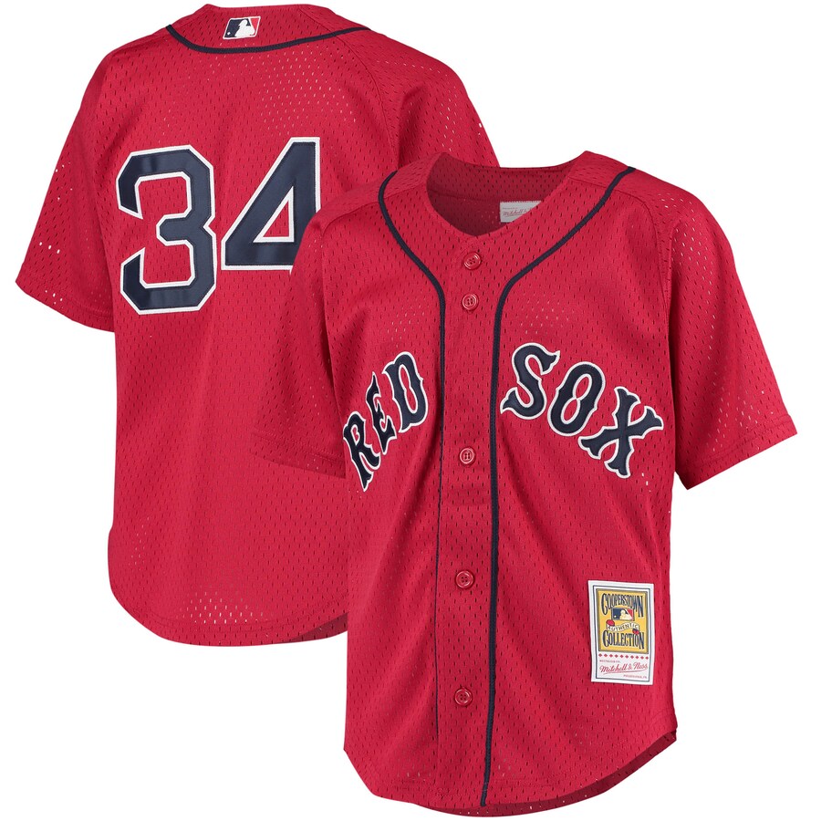 David Ortiz Boston Red Sox Mitchell&Ness Youth Cooperstown Collection Batting Practice Jersey Red