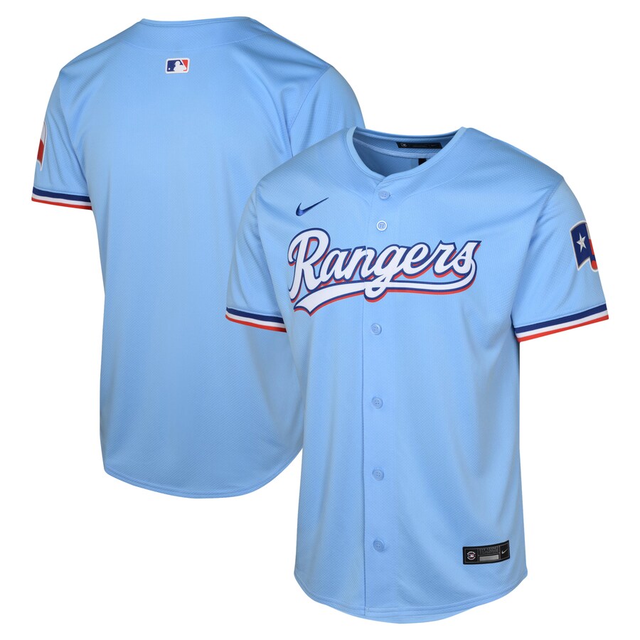 Texas Rangers Youth Alternate Limited Jersey Light Blue