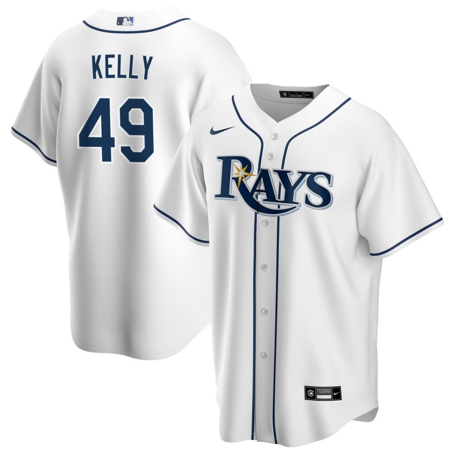 Men's Tampa Bay Rays Nike White Home Replica  Jersey-Merrill Kelly