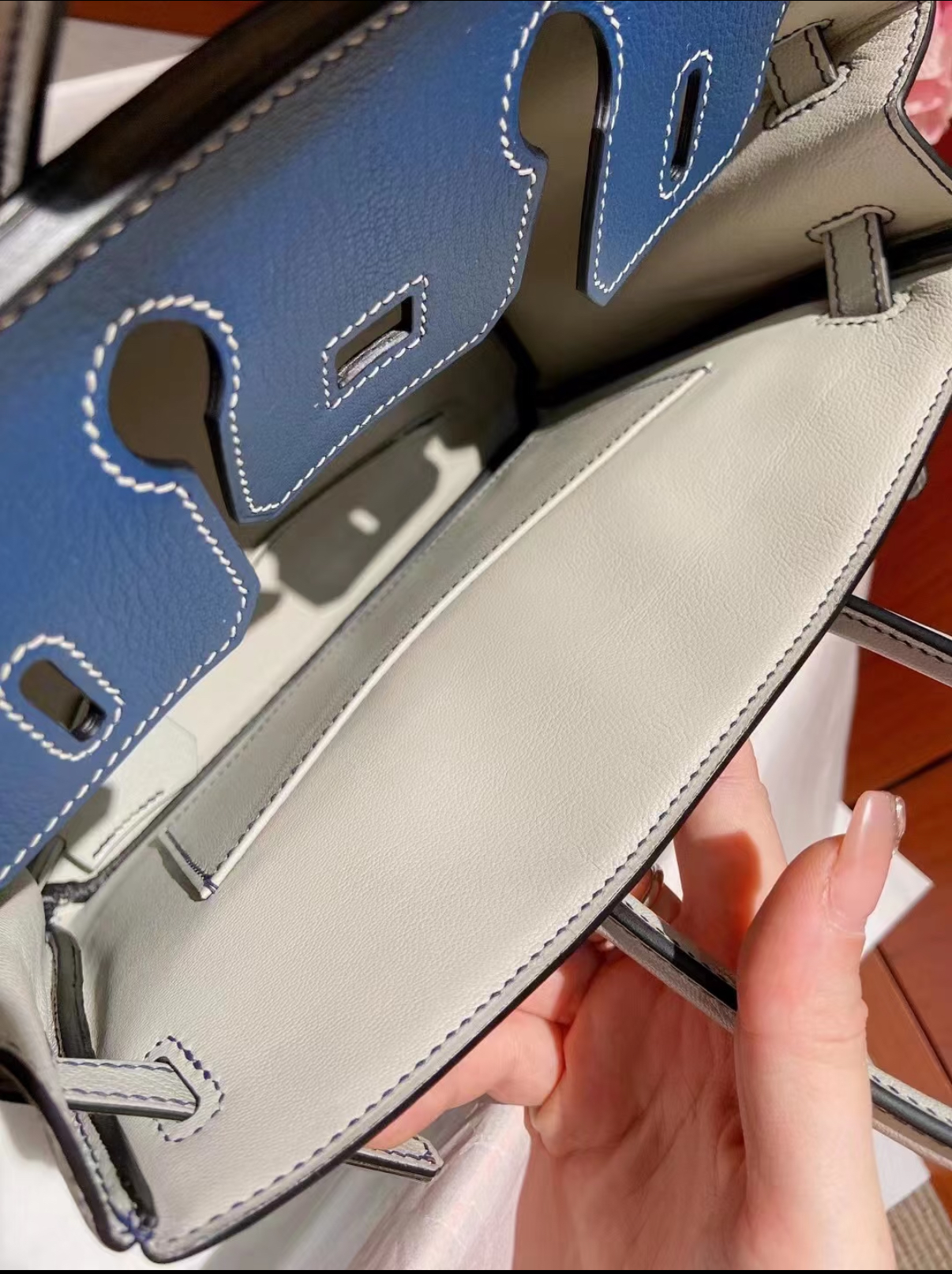 Birkin Deep Blue 25-30 Goatskin Custom